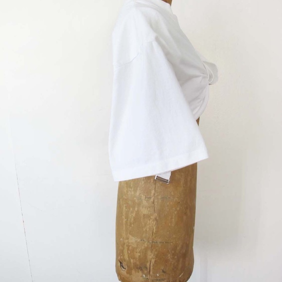 JACQUEMUS Le Bahia Court Cotton Shirt XS Crop Top Minimalist Avant Garde - Picture 5 of 9